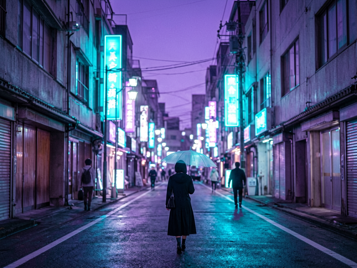 霓虹街区 AI素材 0018