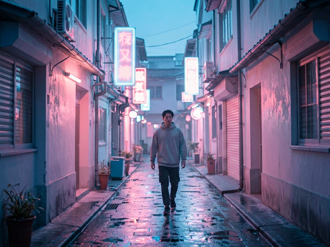 霓虹街区 AI素材 0076
