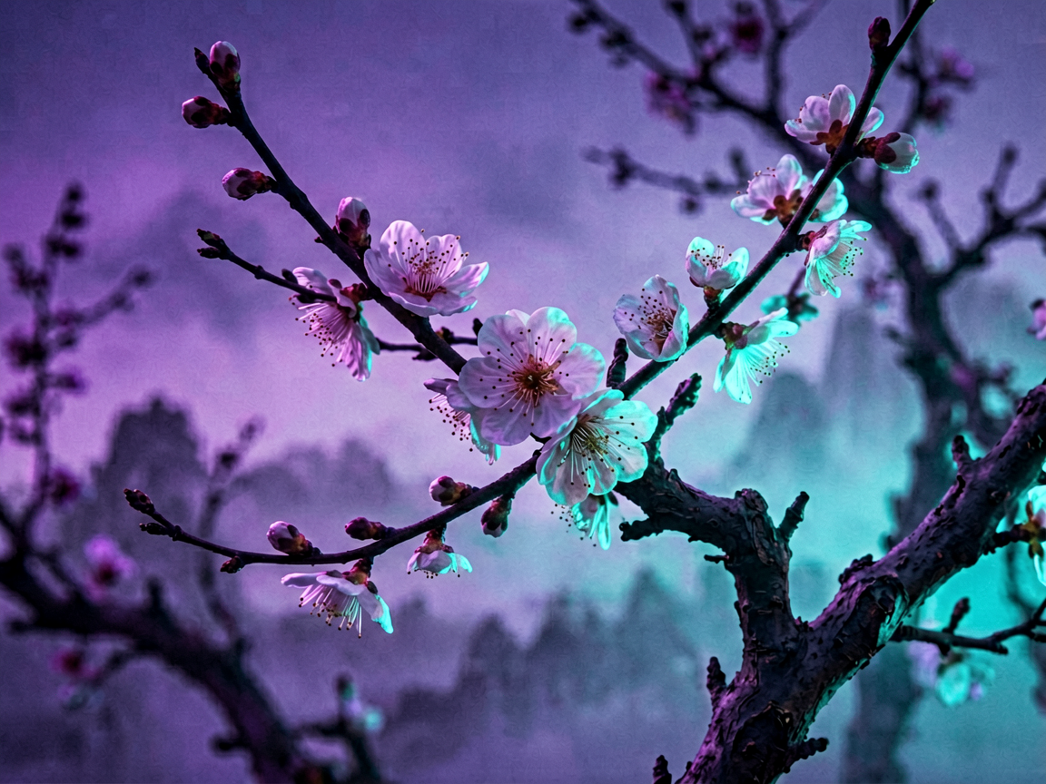 水墨花鸟 AI素材 0046