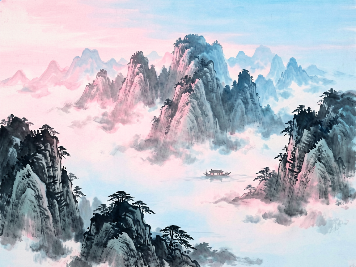 山水古风 AI素材 0041