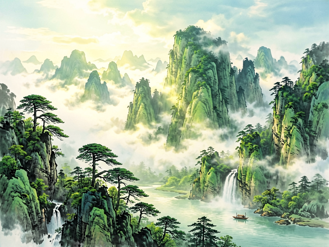 山水古风 AI素材 0066