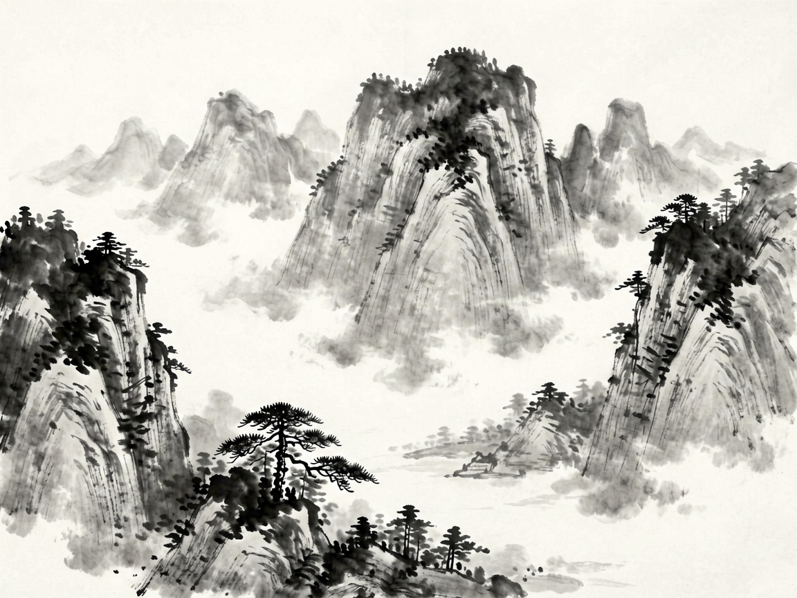 山水古风 AI素材 0091