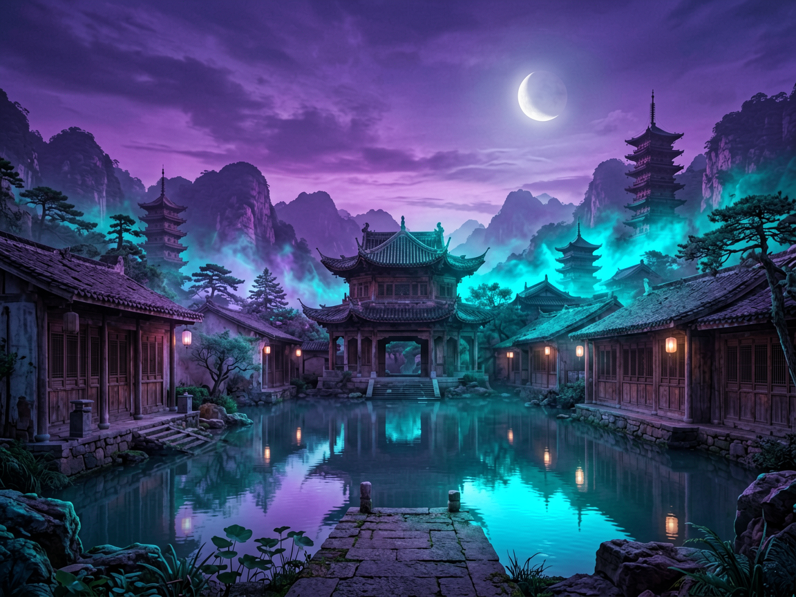 山水古风 AI素材 0095