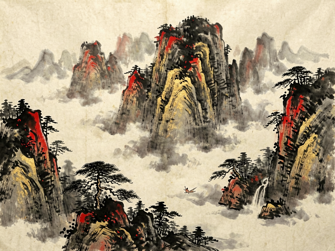 山水古风 AI素材 0096