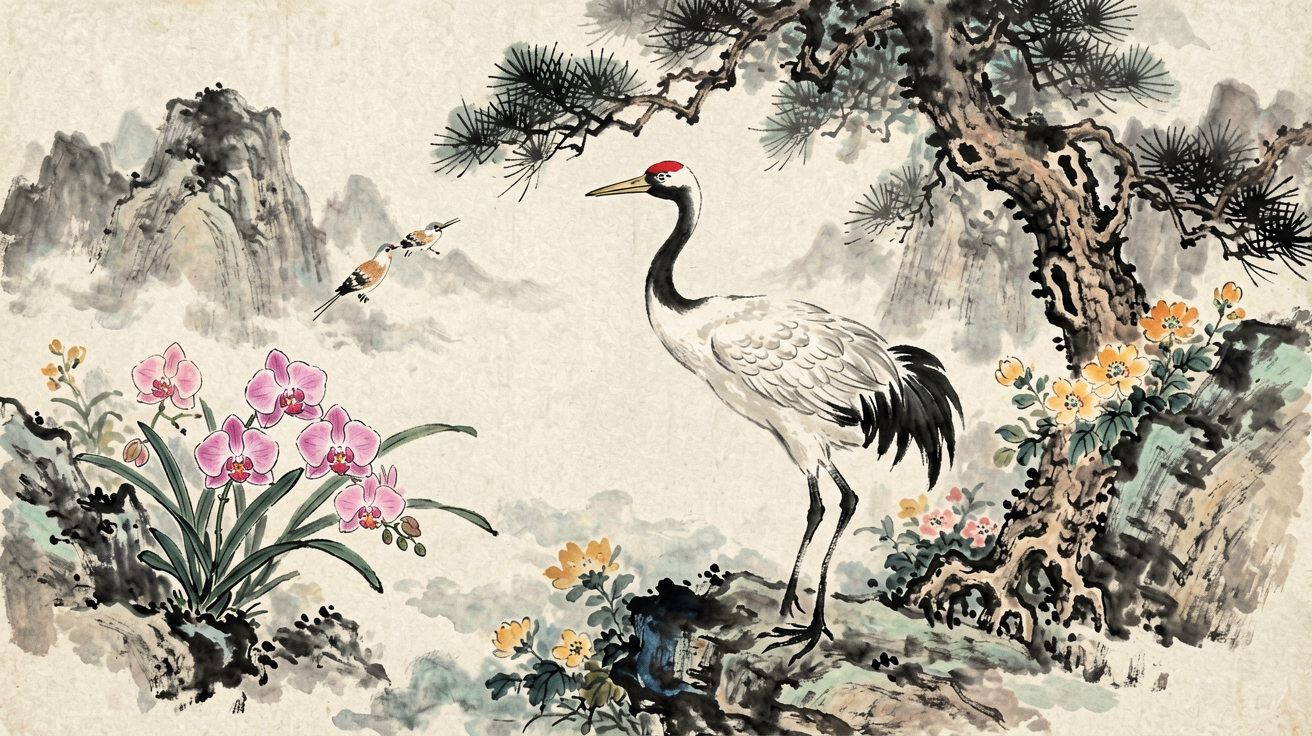 国风花鸟 AI素材 0016