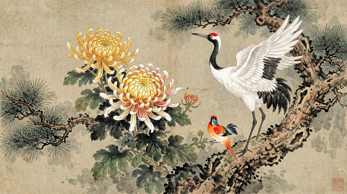 国风花鸟 AI素材 0029