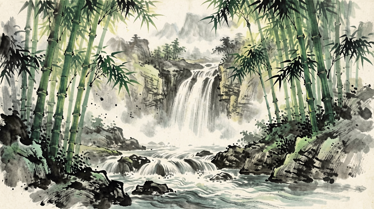 水墨山水 AI素材 0002