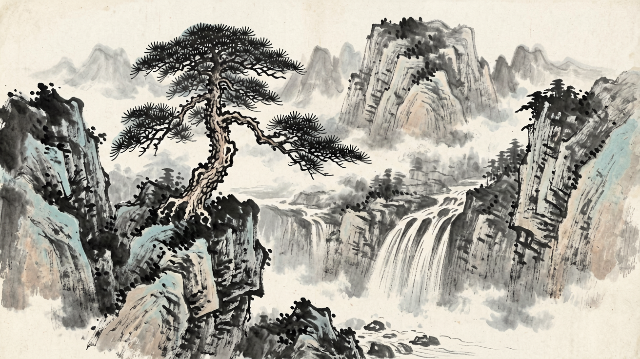 水墨山水 AI素材 0007