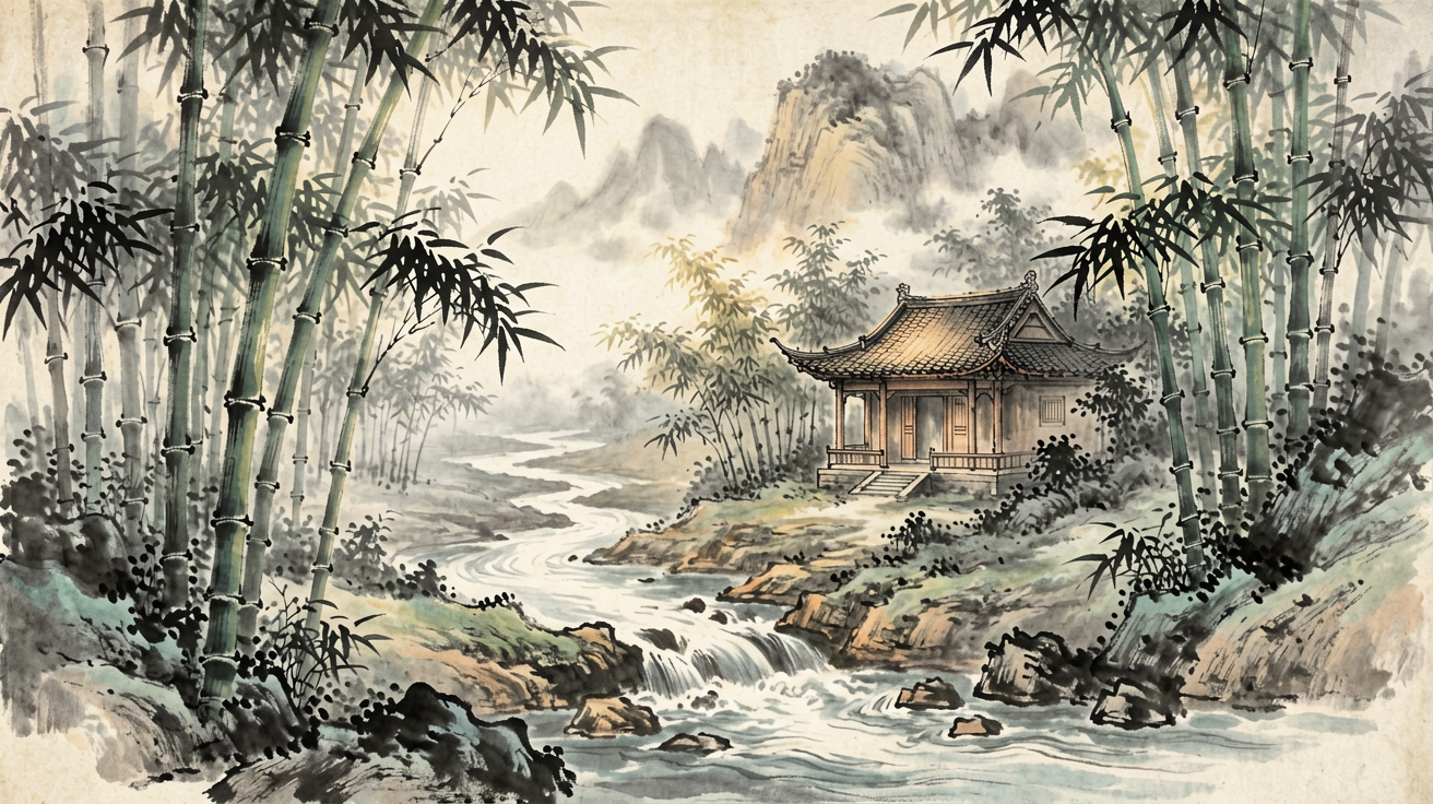 水墨山水 AI素材 0008