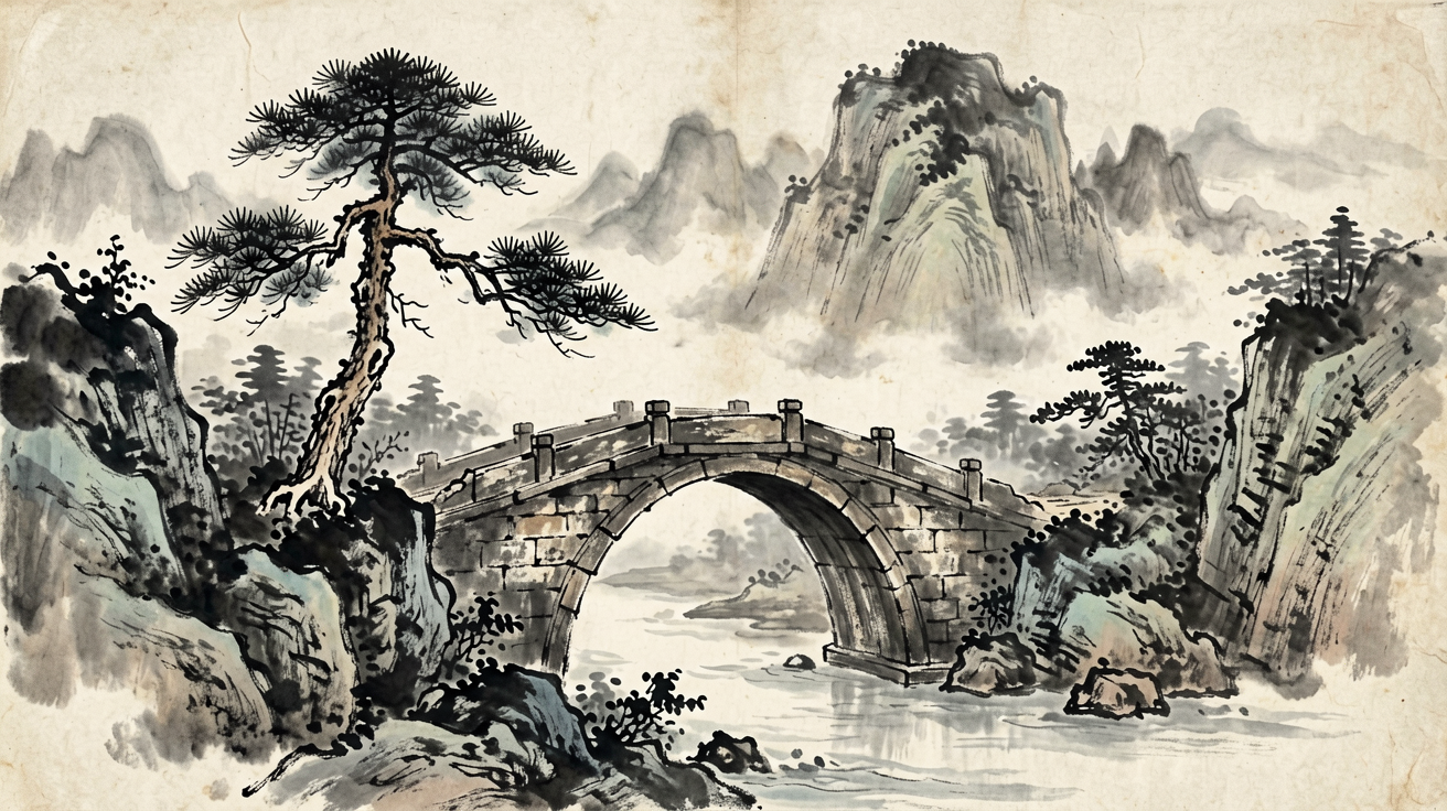 水墨山水 AI素材 0013