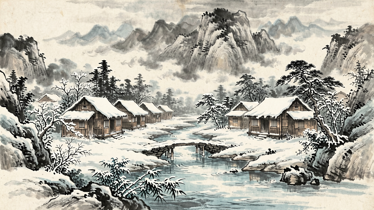 水墨山水 AI素材 0015