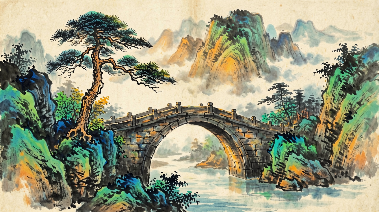 水墨山水 AI素材 0018