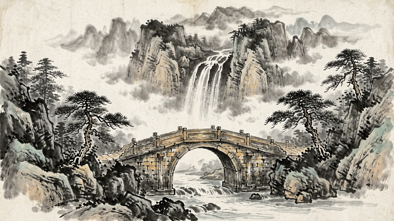 水墨山水 AI素材 0025