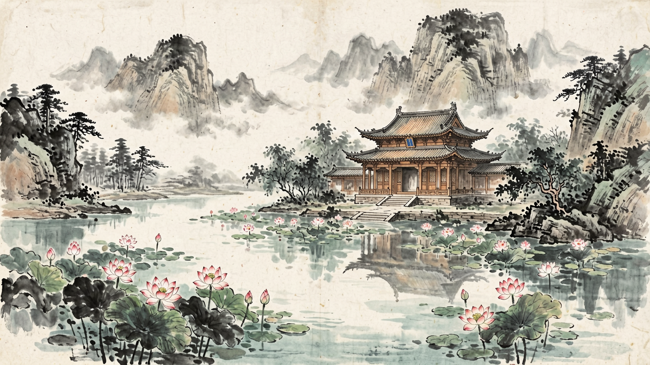 水墨山水 AI素材 0026