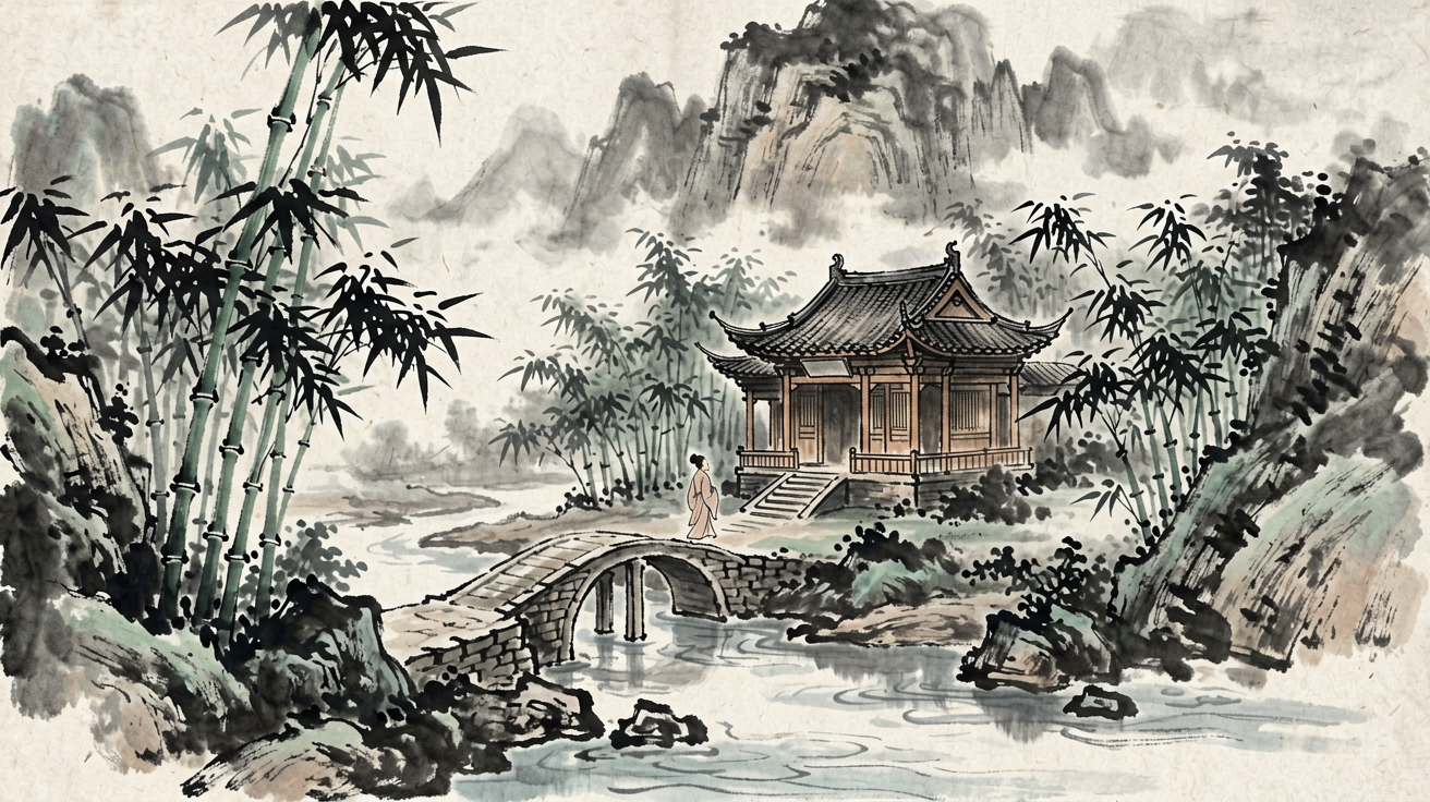 水墨山水 AI素材 0027