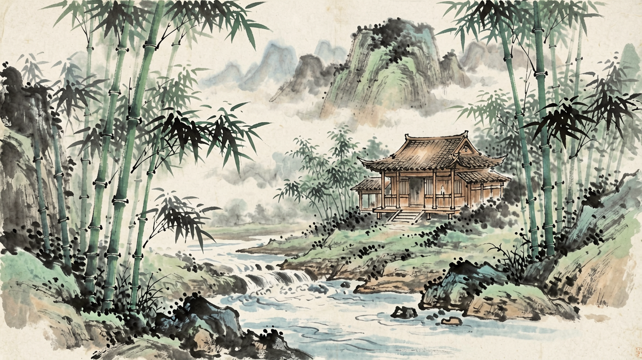 水墨山水 AI素材 0030