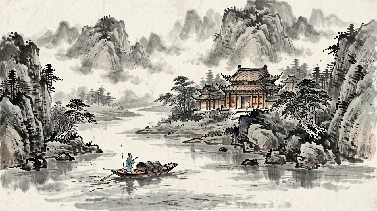 水墨山水 AI素材 0032