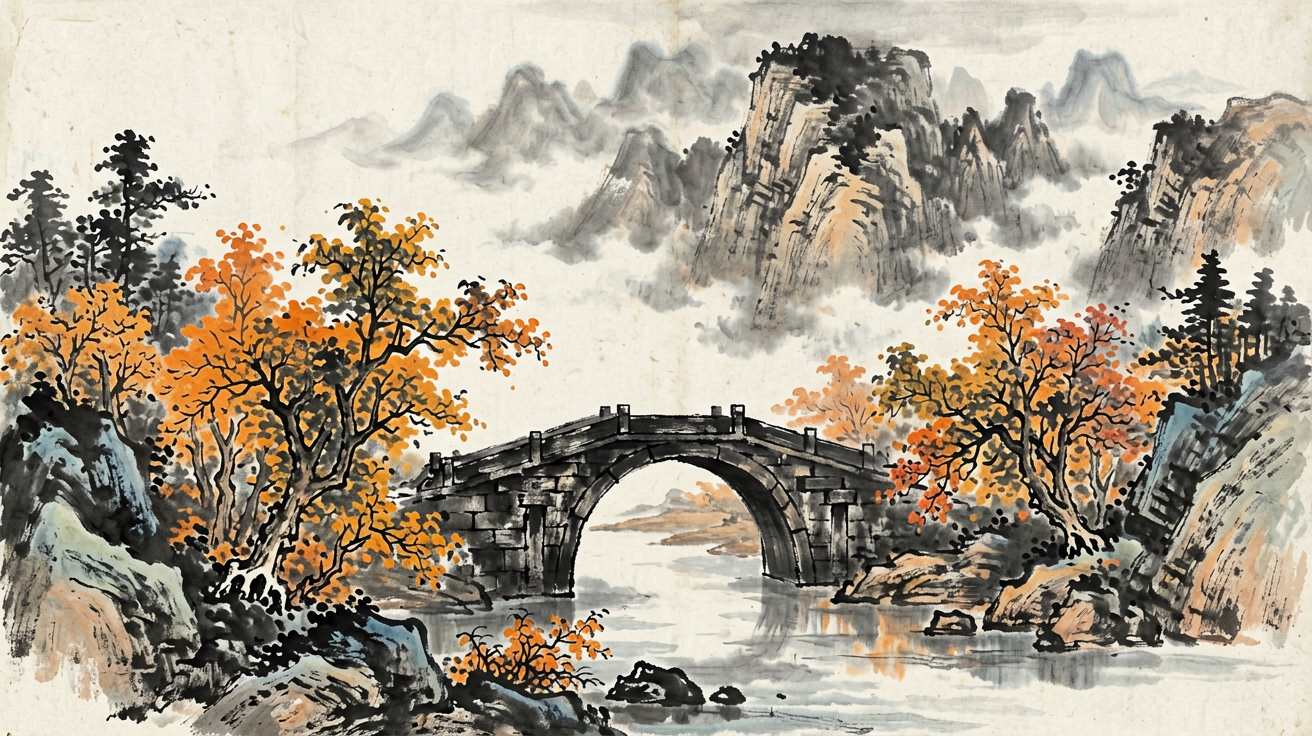 水墨山水 AI素材 0040