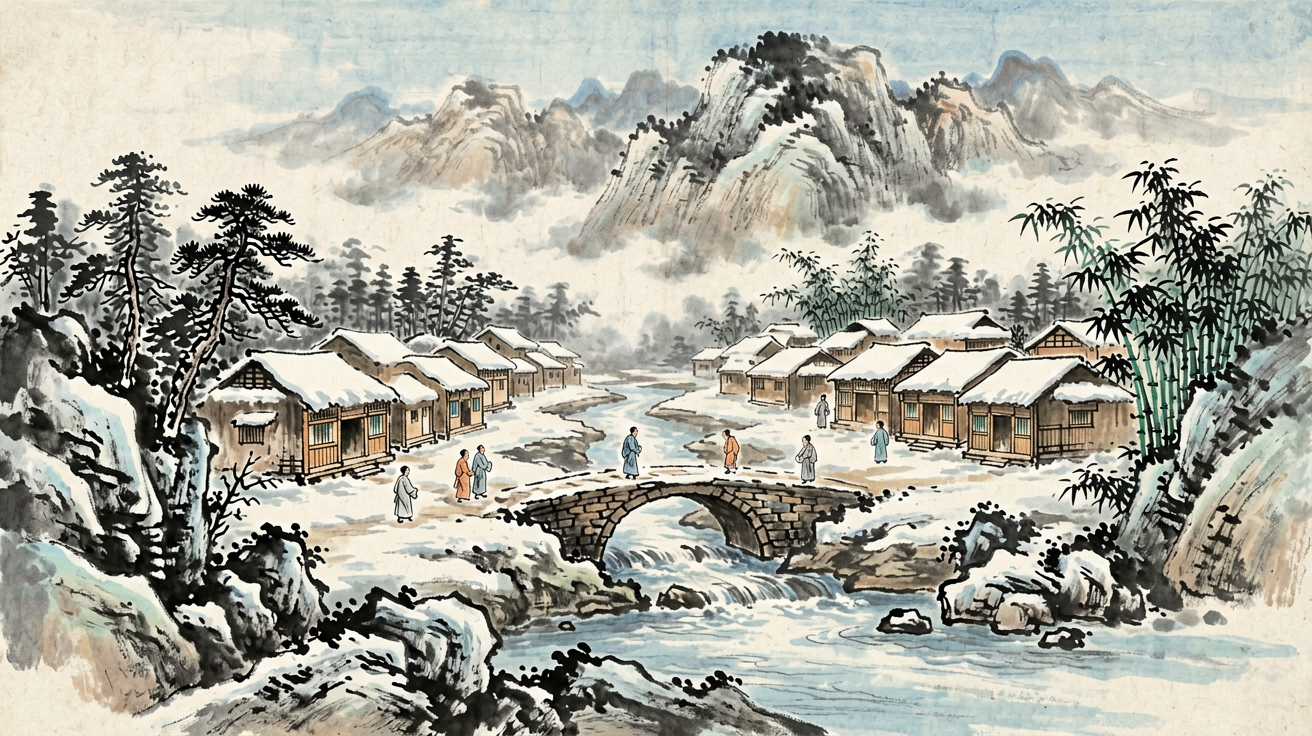 水墨山水 AI素材 0041