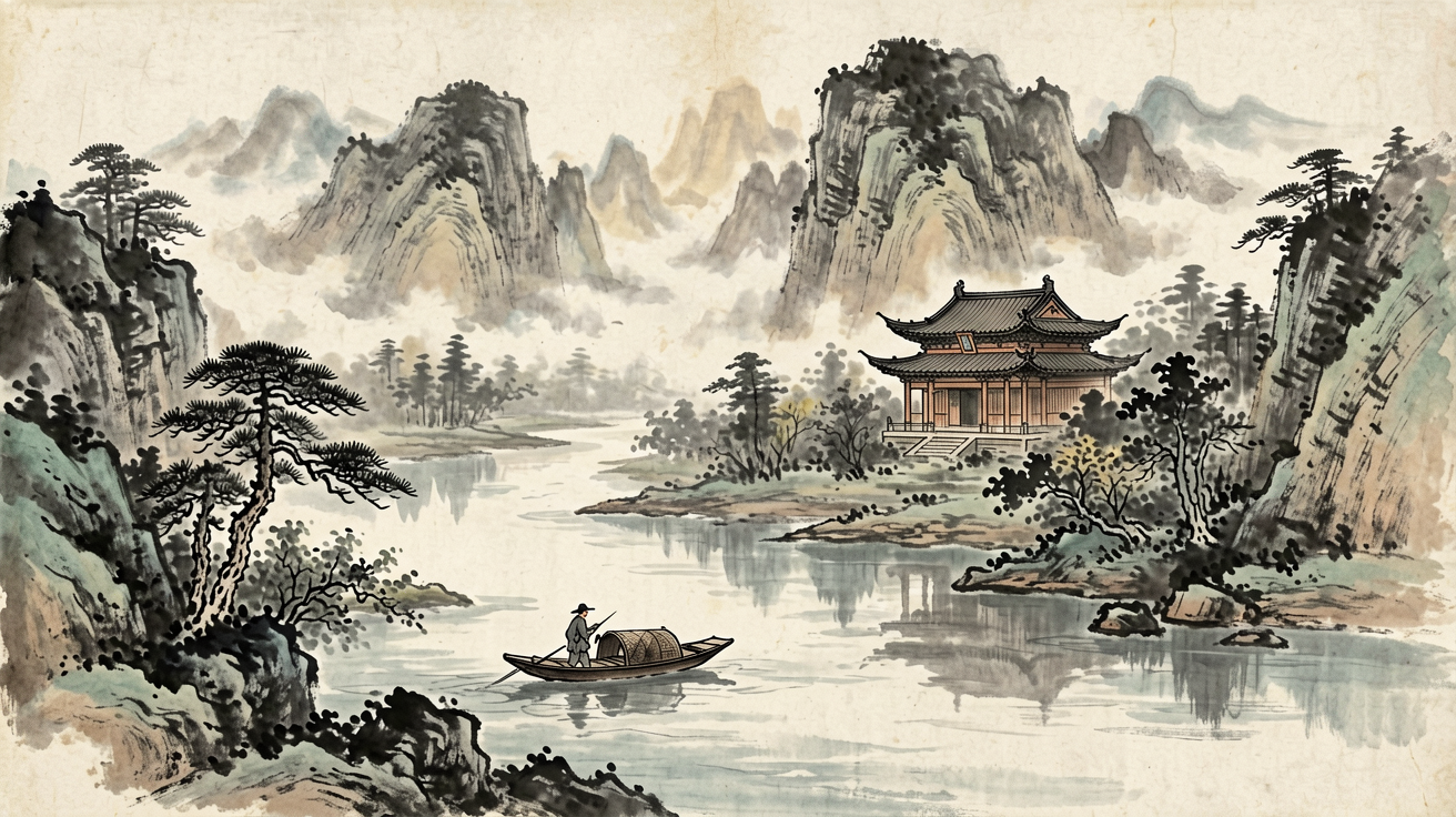 水墨山水 AI素材 0044