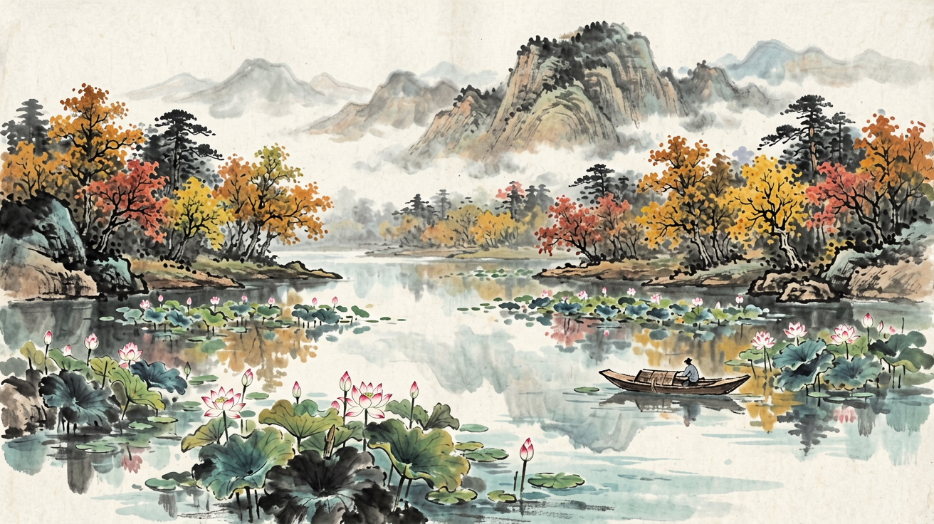 水墨山水 AI素材 0046