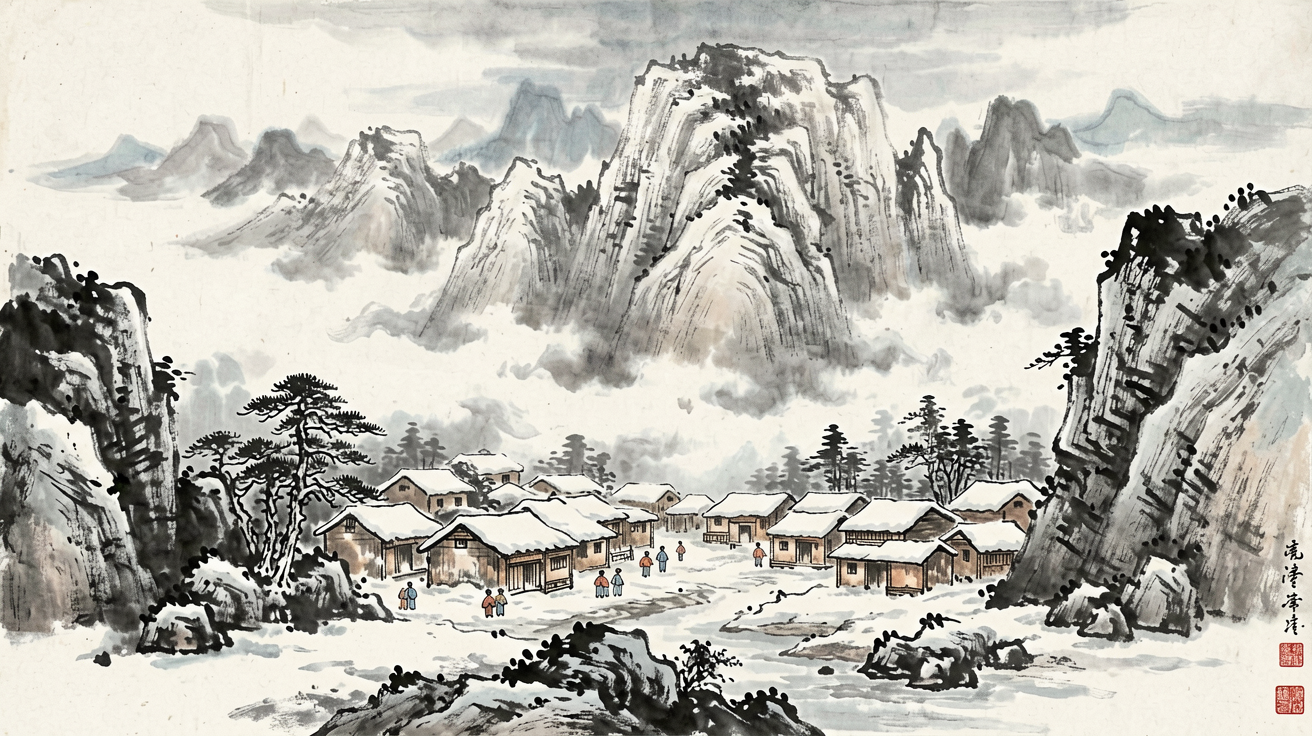 水墨山水 AI素材 0049