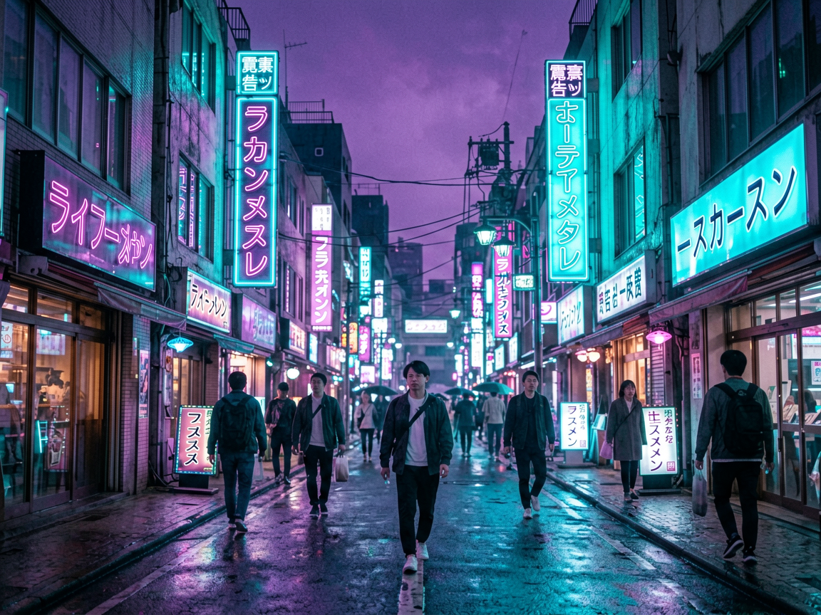 霓虹街区 AI素材 003