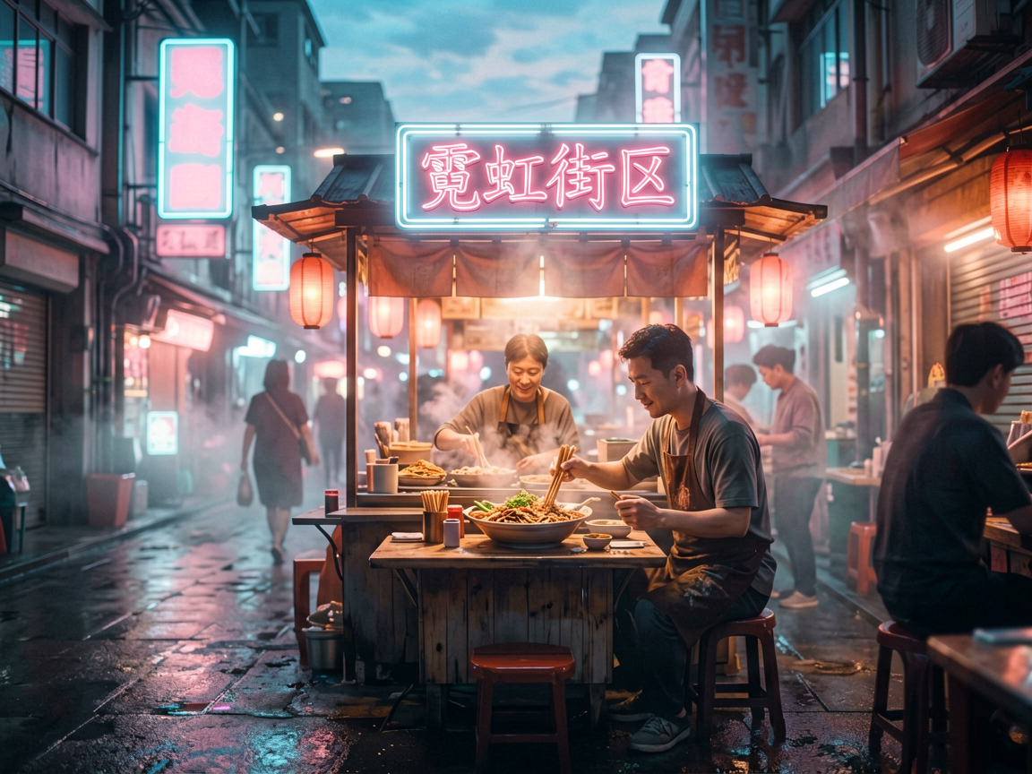 霓虹街区 AI素材 005