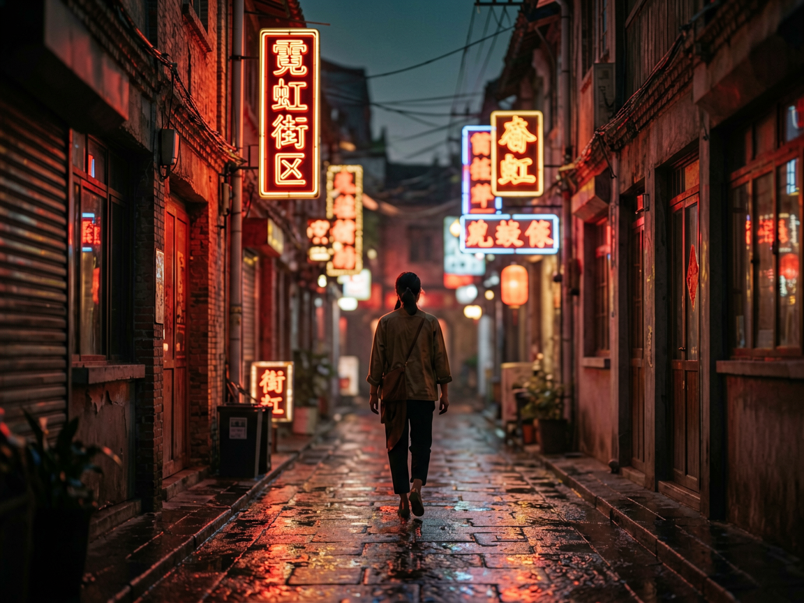 霓虹街区 AI素材 011