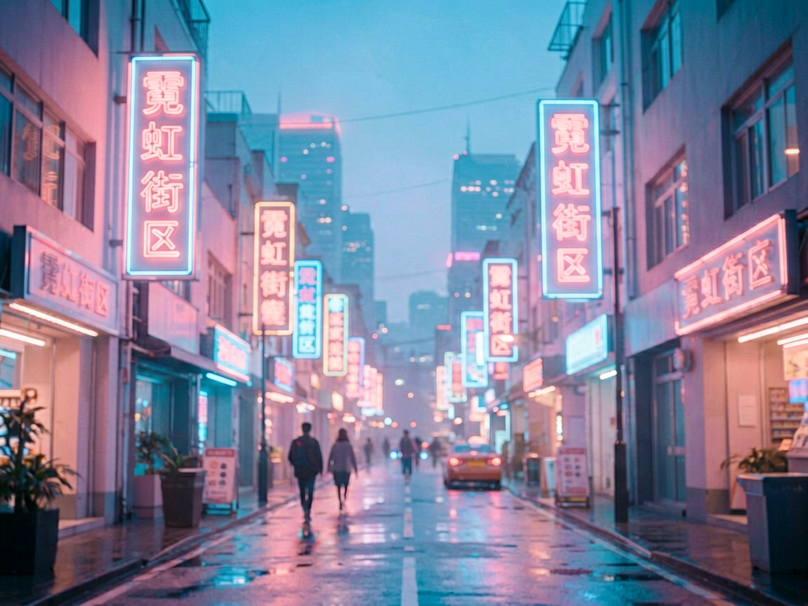 霓虹街区 AI素材 019