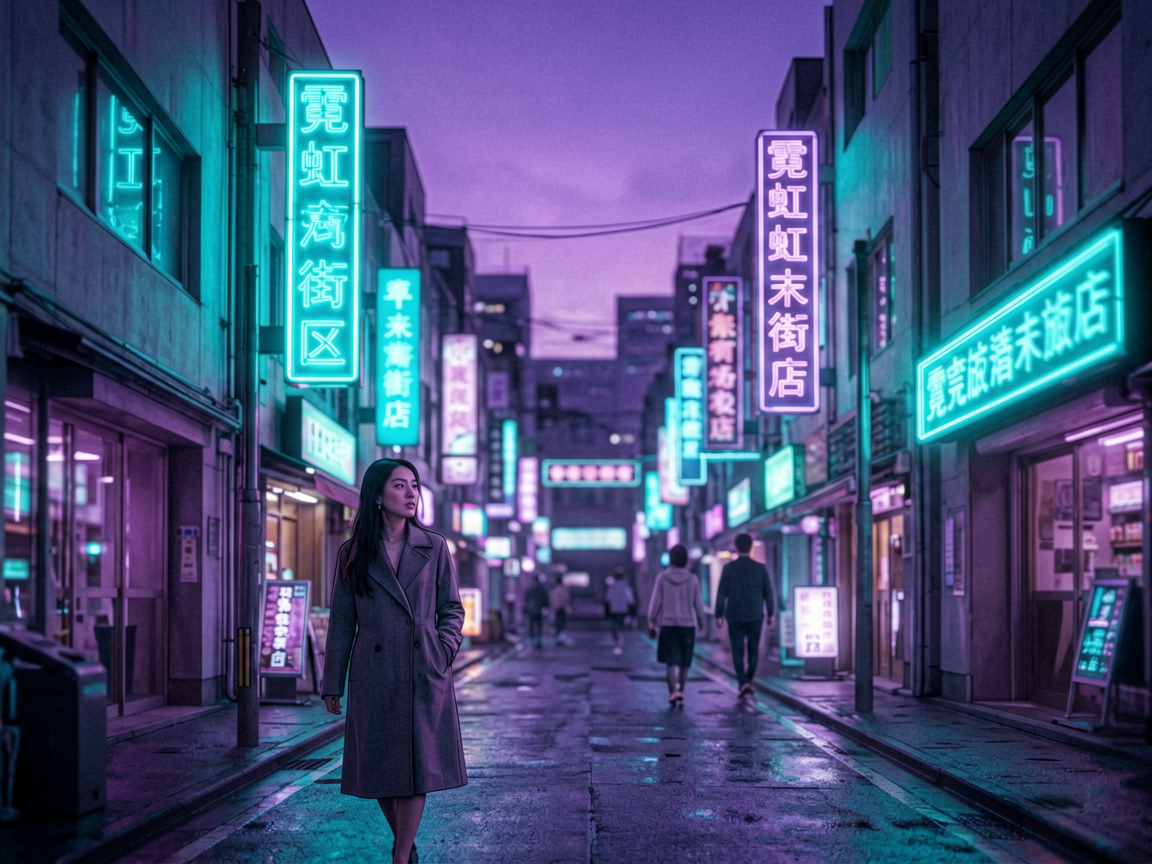 霓虹街区 AI素材 024