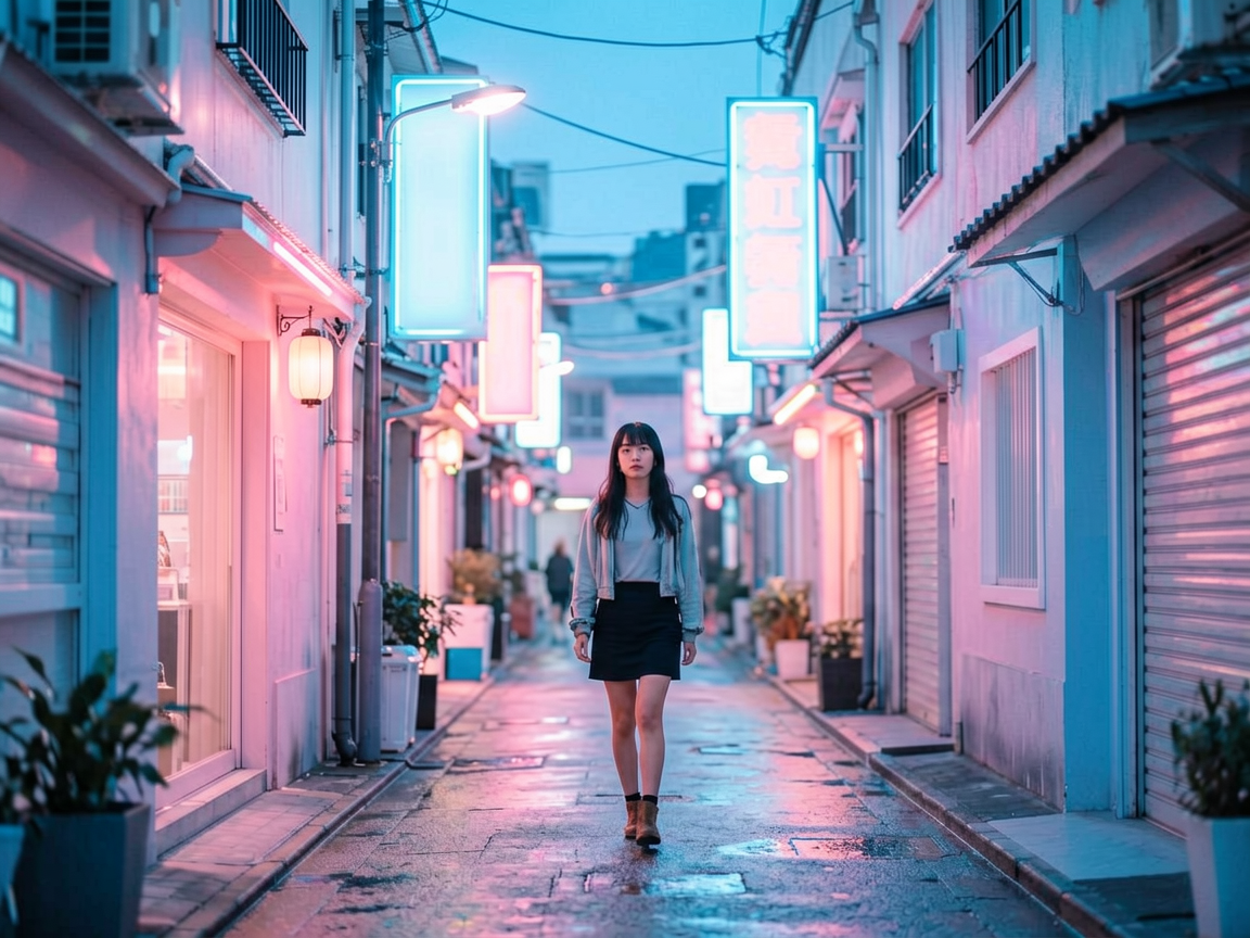 霓虹街区 AI素材 026