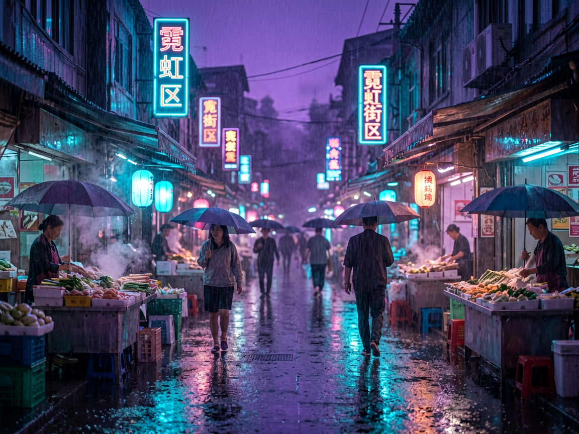 霓虹街区 AI素材 052