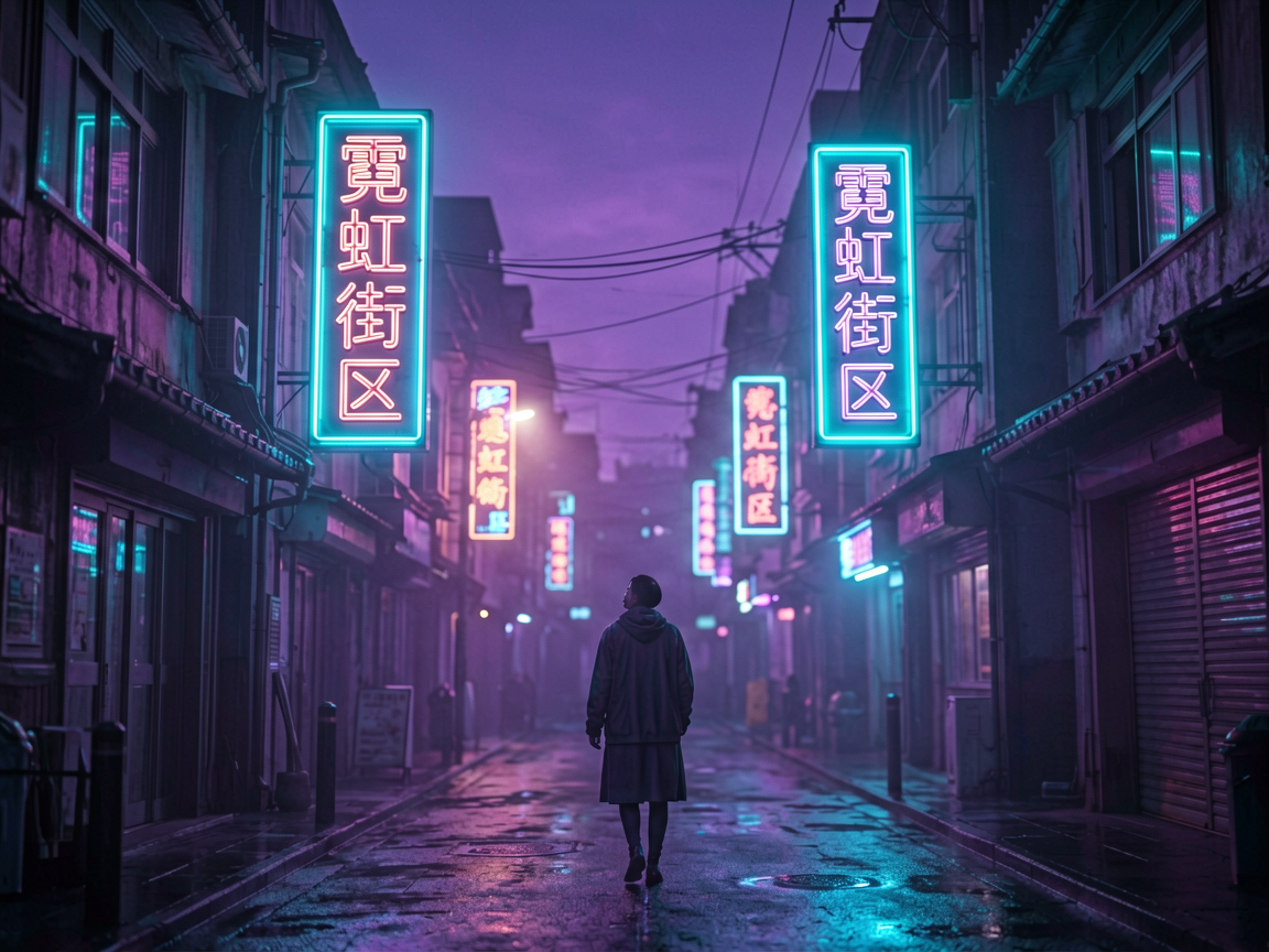 霓虹街区 AI素材 059