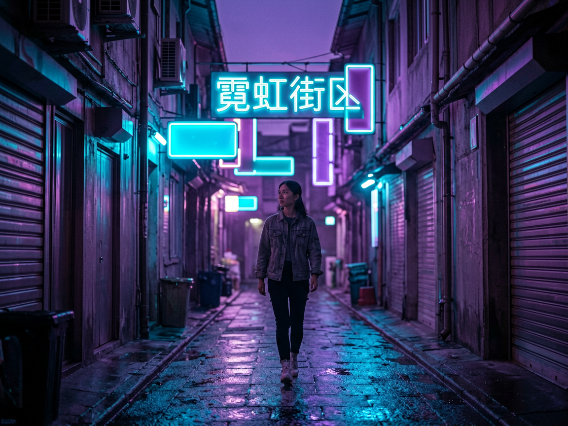 霓虹街区 AI素材 066
