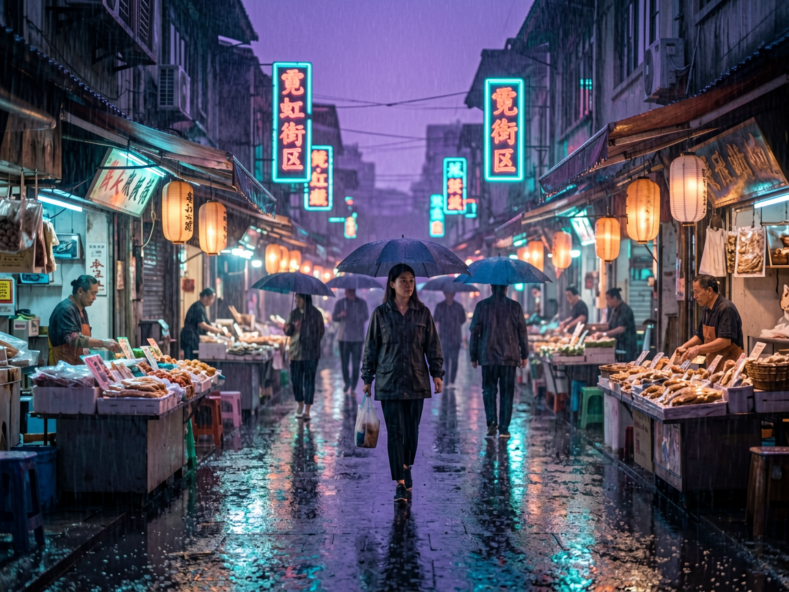 霓虹街区 AI素材 087