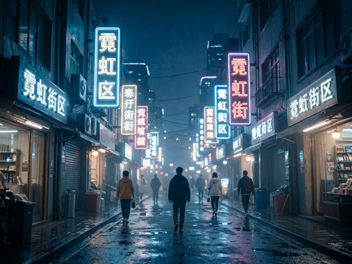 霓虹街区 AI素材 099