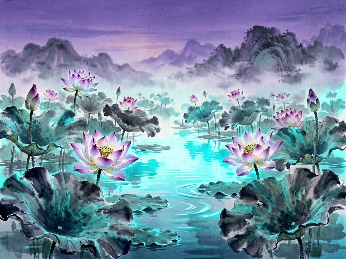 水墨花鸟 AI素材 073