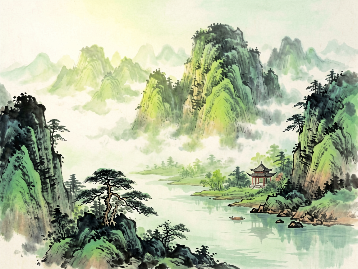 山水古风 AI素材 086