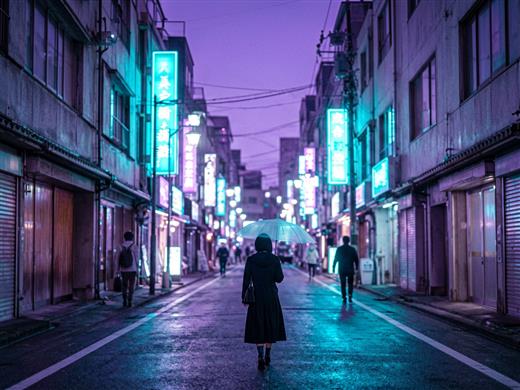 霓虹街区 AI素材 0018