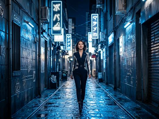 霓虹街区 AI素材 0051
