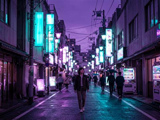 霓虹街区 AI素材 0088