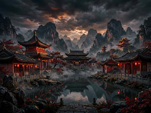 山水古风 AI素材 0005