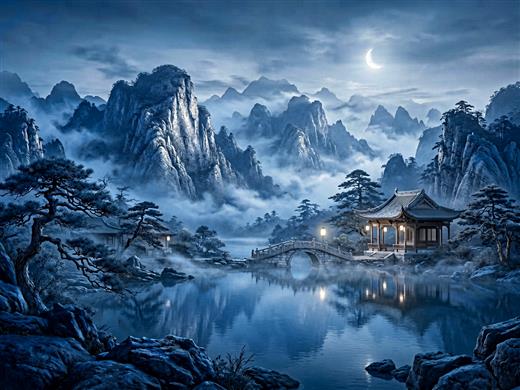 山水古风 AI素材 0030