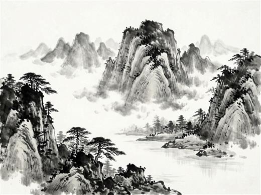 山水古风 AI素材 0056