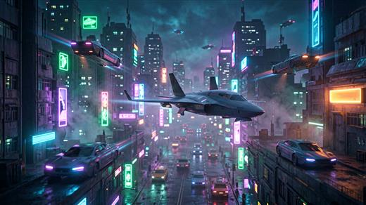赛博城市 AI素材 0007
