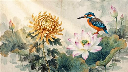 国风花鸟 AI素材 0002