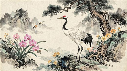 国风花鸟 AI素材 0016