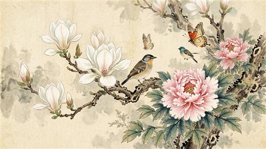 国风花鸟 AI素材 0020