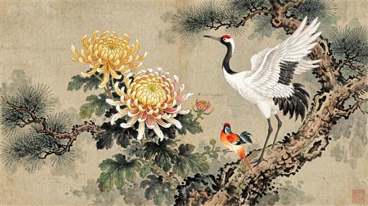 国风花鸟 AI素材 0029